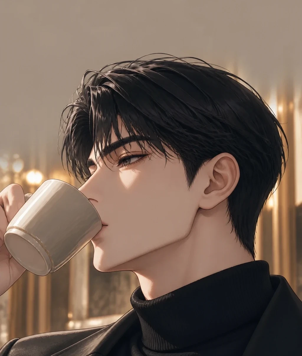 He drank the wrong coffee.