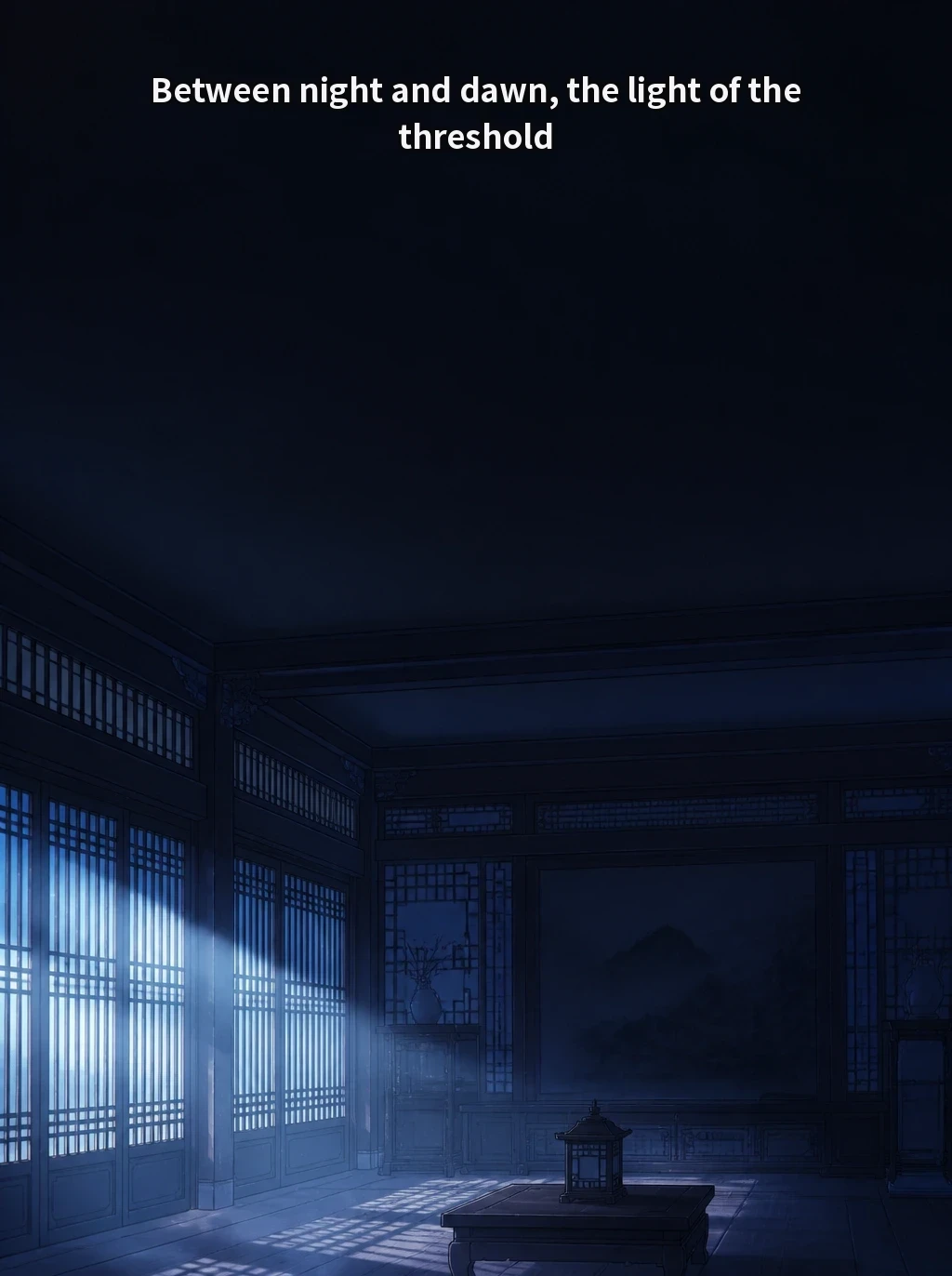 Between night and dawn, the light of the threshold