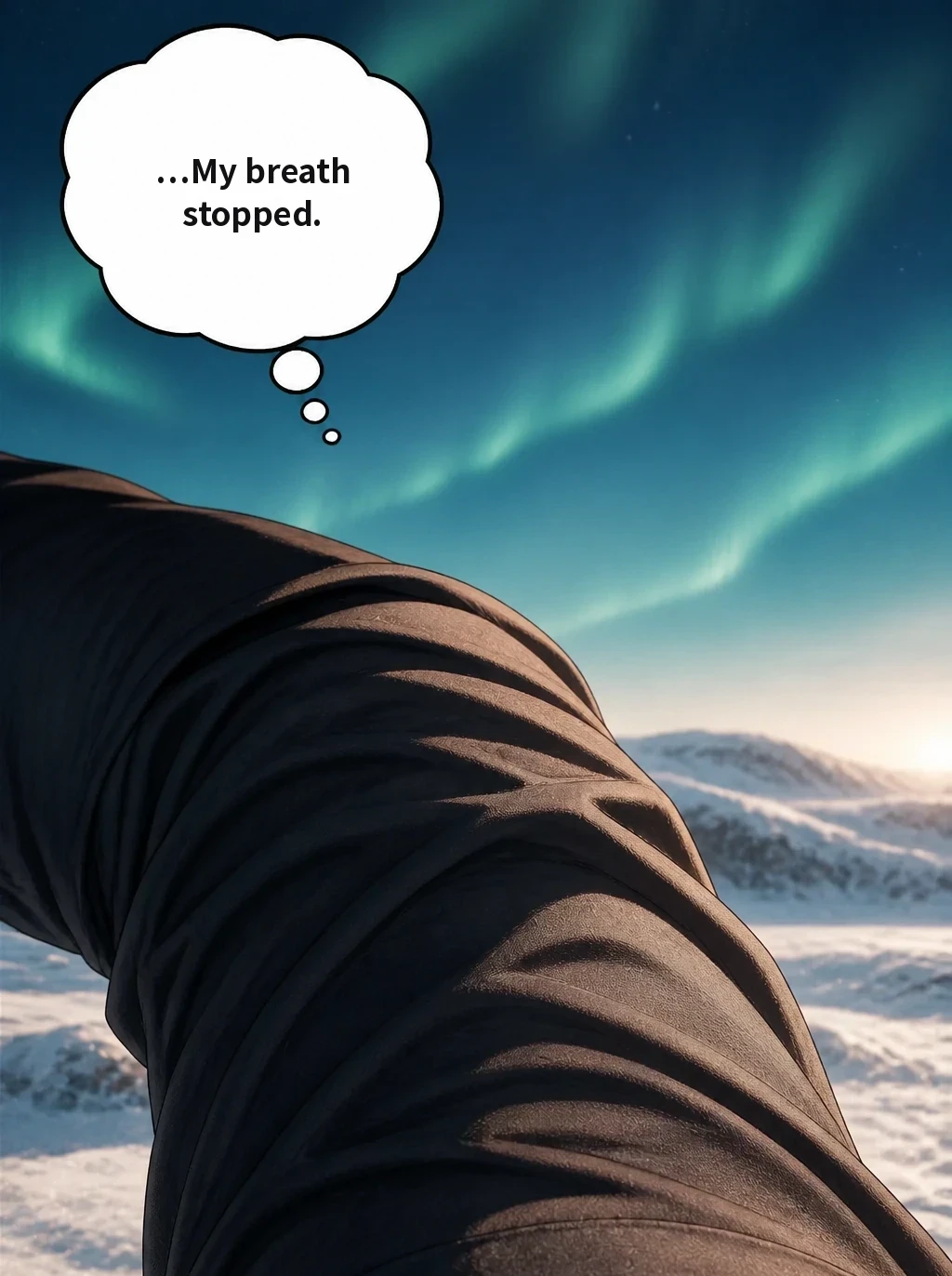 …My breath stopped.