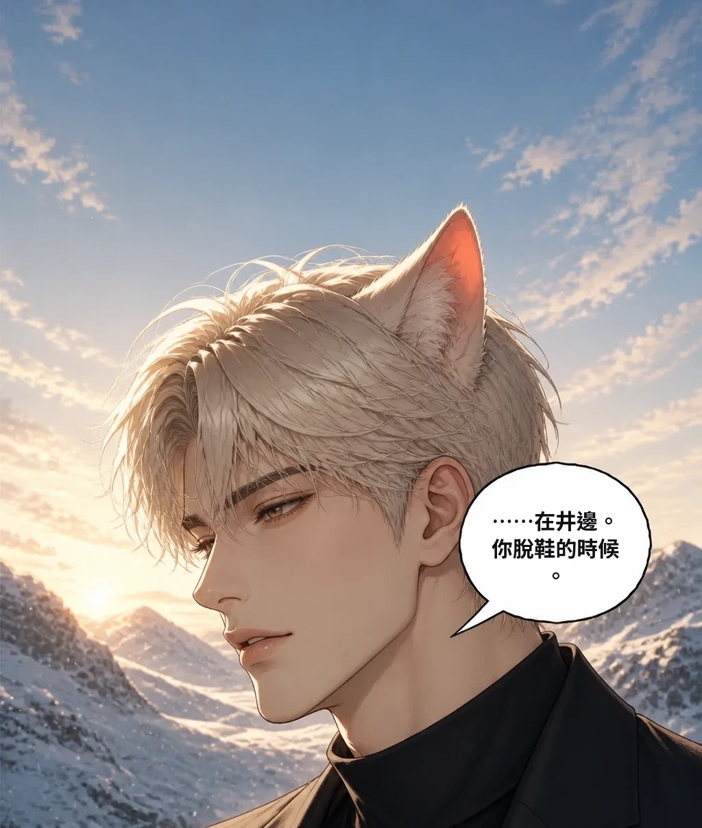 ……在井邊。你脫鞋的時候。