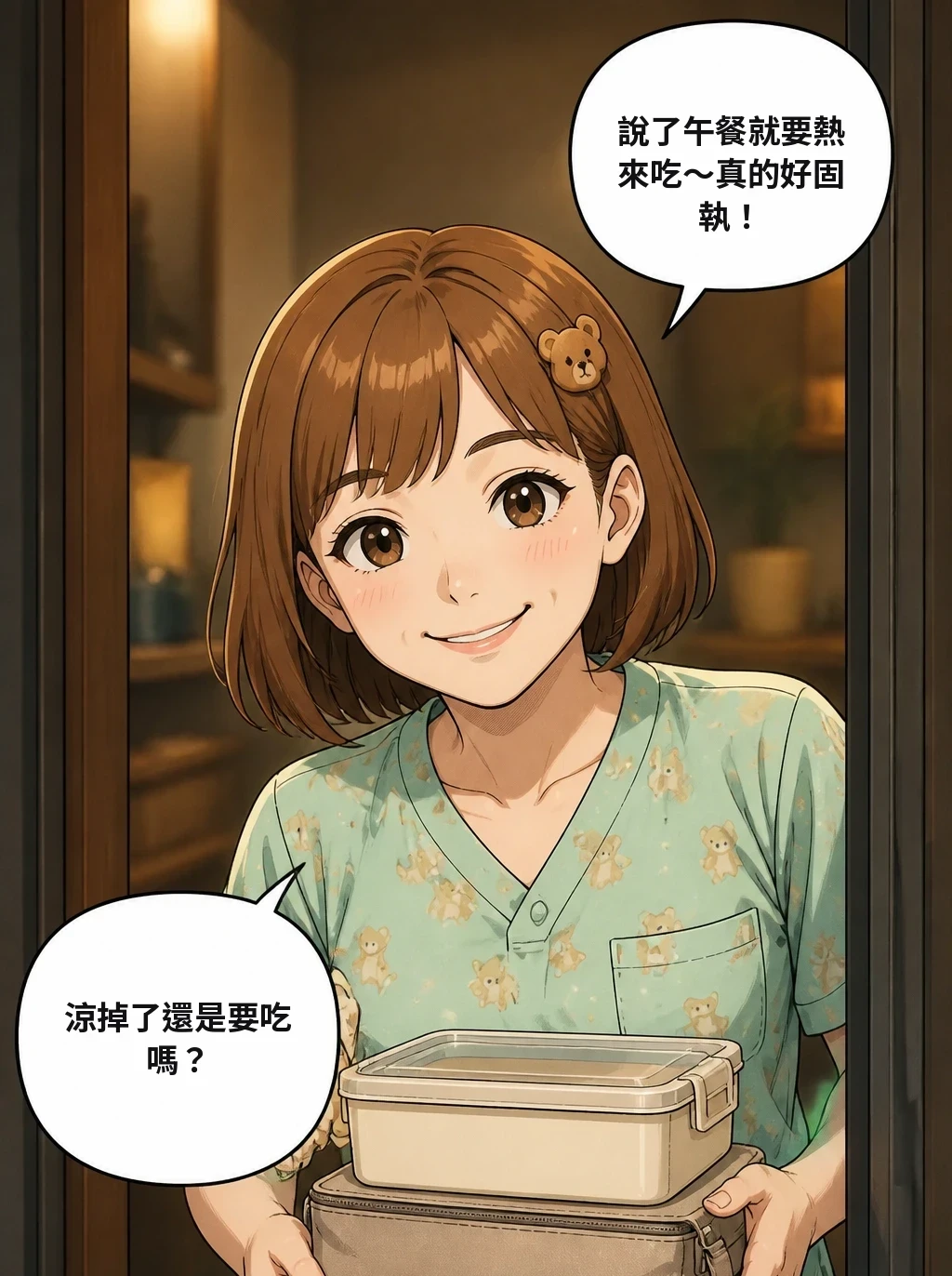 說了午餐就要熱來吃～真的好固執！ 涼掉了還是要吃嗎？