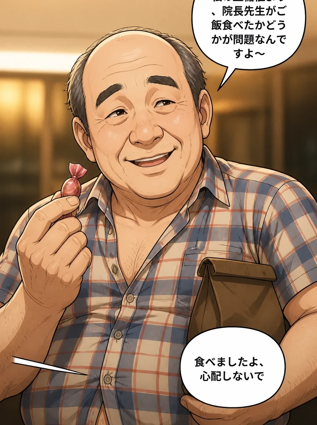 私の血糖値より、院長先生がご飯食べたかどうかが問題なんですよ～ 食べましたよ、心配しないで