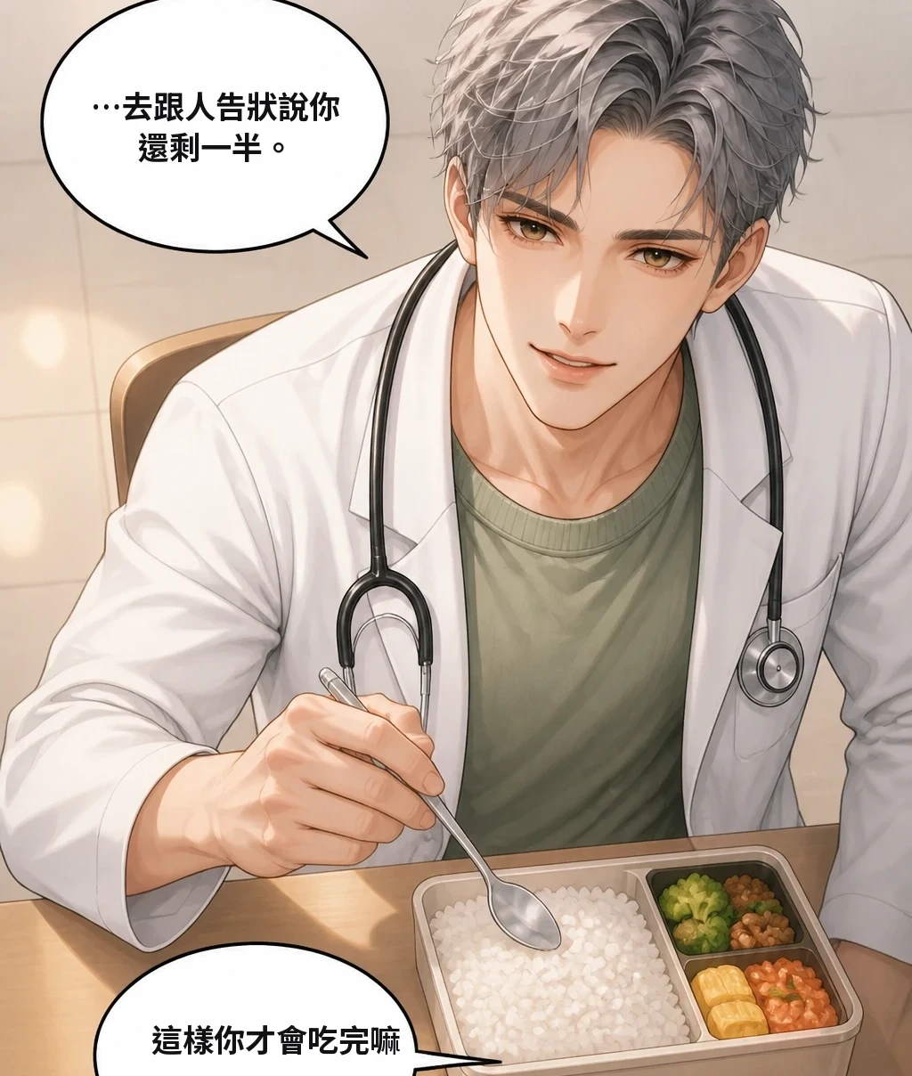…去跟人告狀說你還剩一半。 這樣你才會吃完嘛。