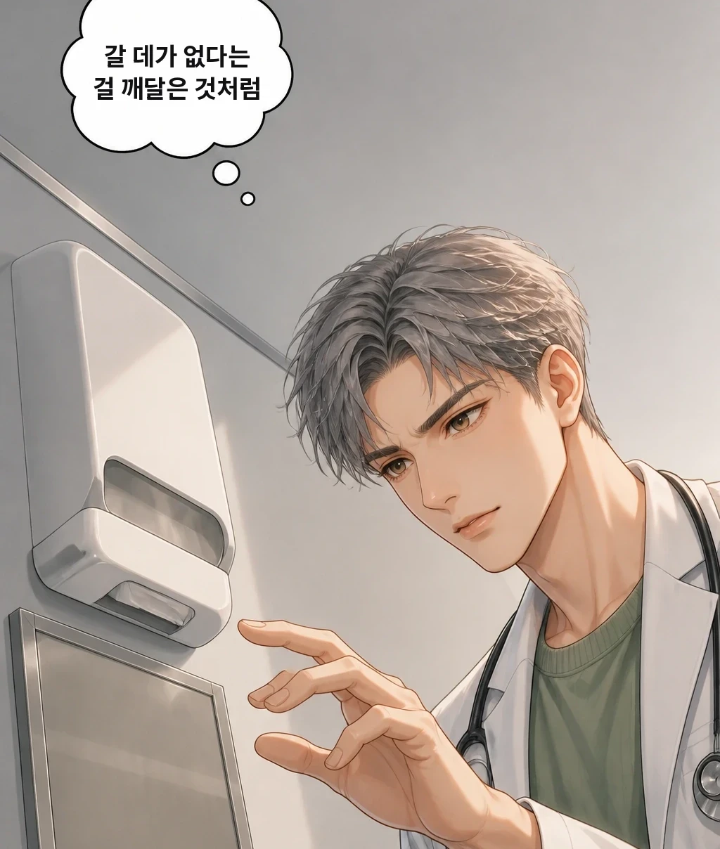 갈 데가 없다는 걸 깨달은 것처럼
