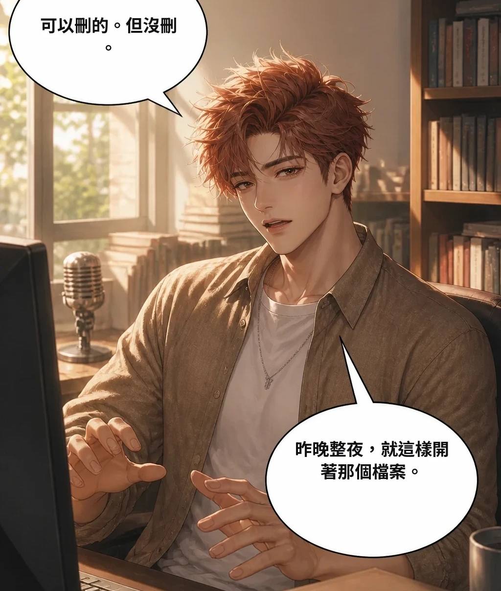 可以刪的。但沒刪。 昨晚整夜，就這樣開著那個檔案。