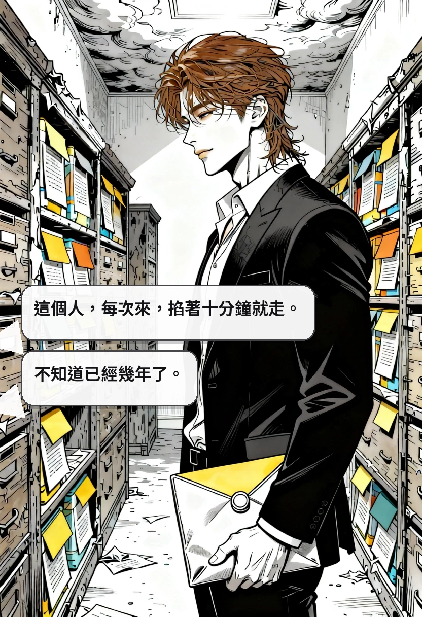 這個人，每次來，掐著十分鐘就走。 不知道已經幾年了。