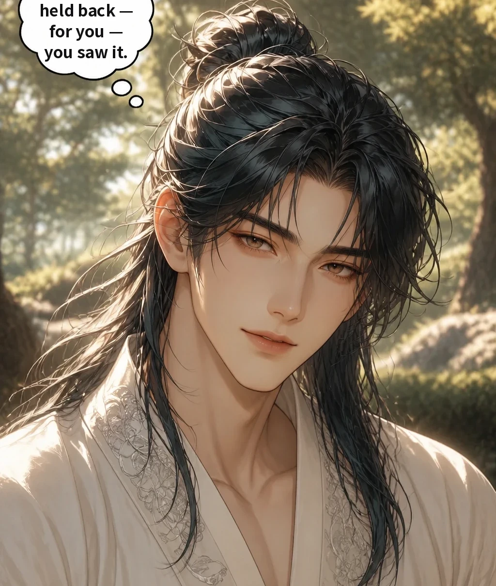 That look I held back — for you — you saw it.