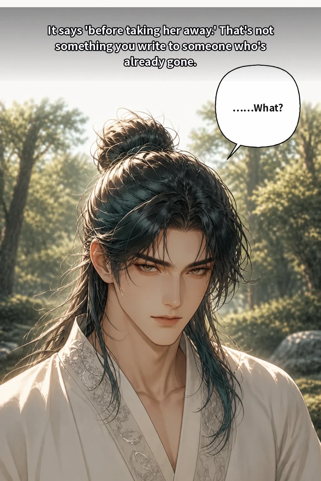 ……What? It says 'before taking her away.' That's not something you write to someone who's already gone.