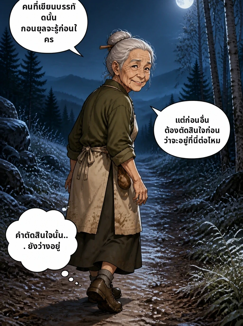 คนที่เขียนบรรทัดนั้น กอนยุลจะรู้ก่อนใคร แต่ก่อนอื่น ต้องตัดสินใจก่อนว่าจะอยู่ที่นี่ต่อไหม คำตัดสินใจนั้น... ยังว่างอยู่