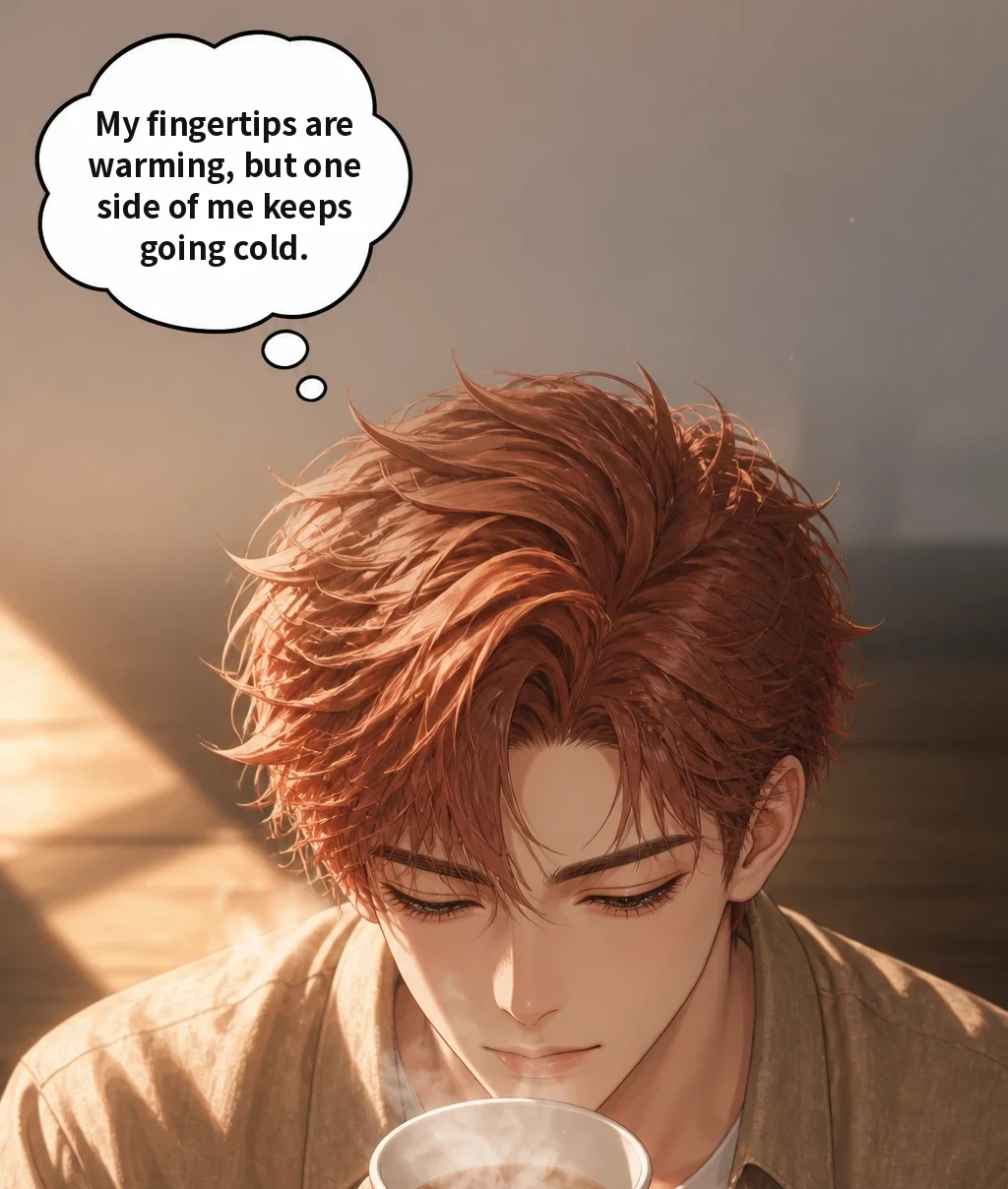 My fingertips are warming, but one side of me keeps going cold.
