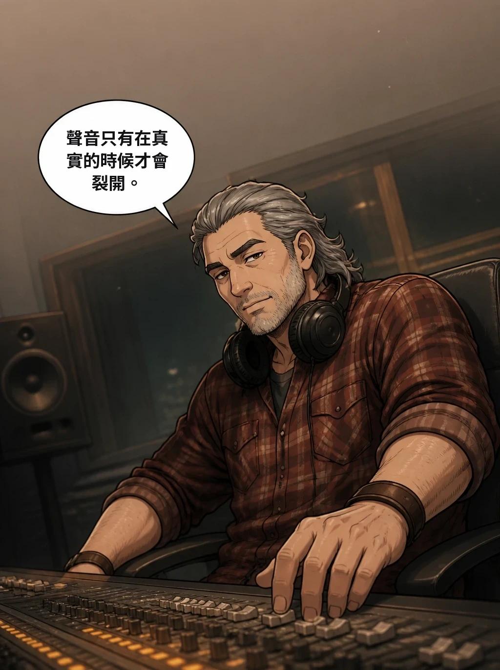 聲音只有在真實的時候才會裂開。
