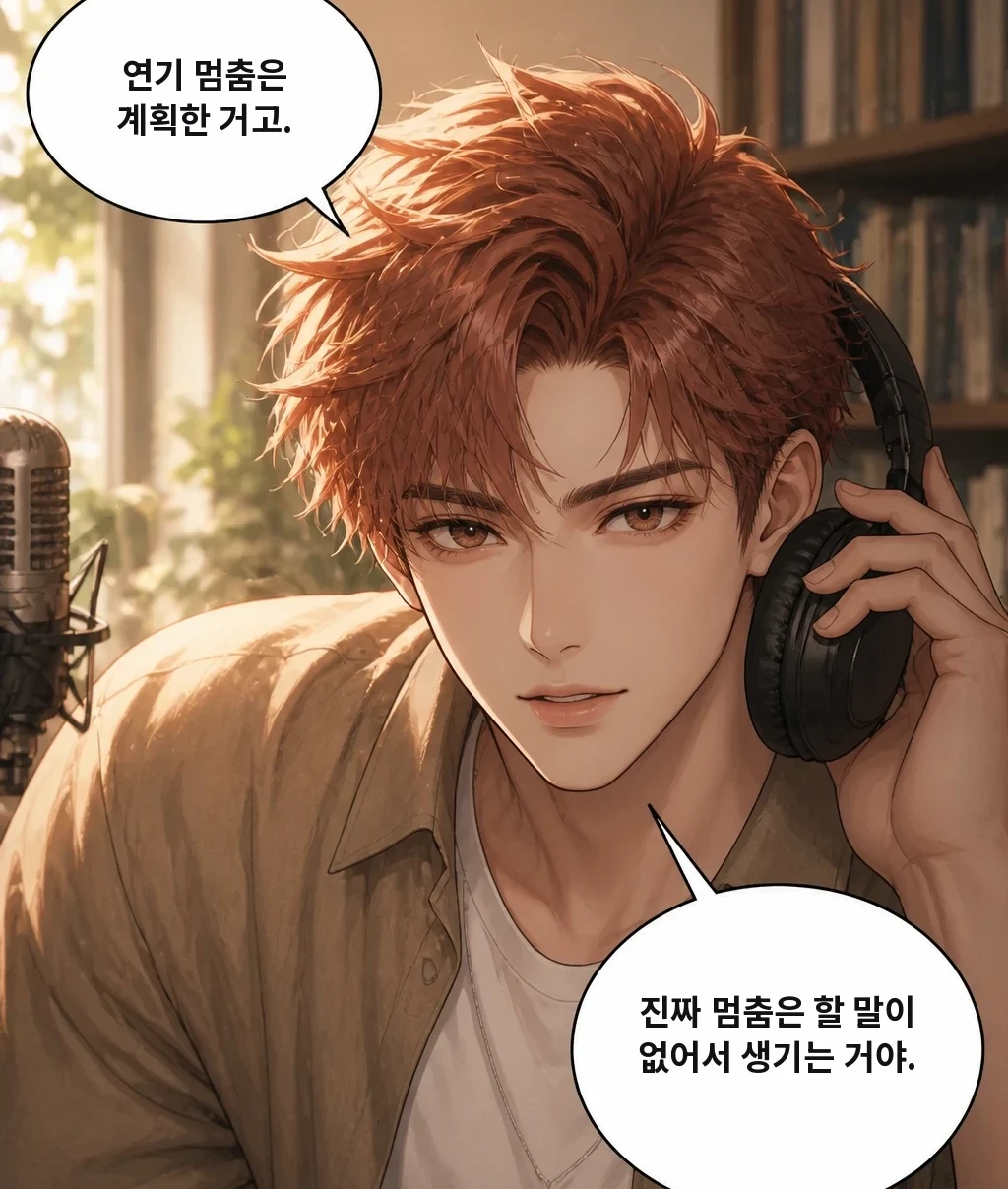 연기 멈춤은 계획한 거고. 진짜 멈춤은 할 말이 없어서 생기는 거야.