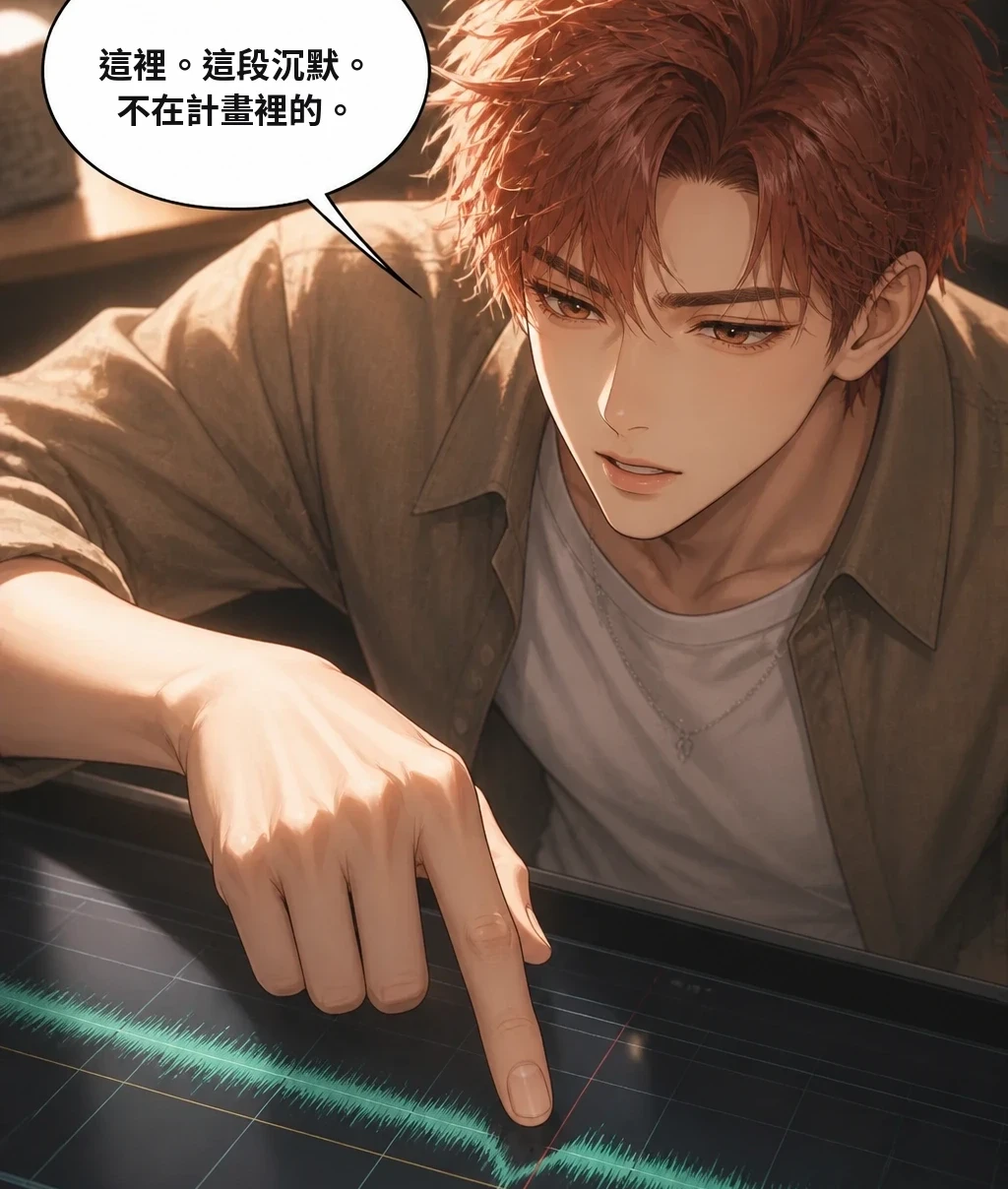 這裡。這段沉默。不在計畫裡的。