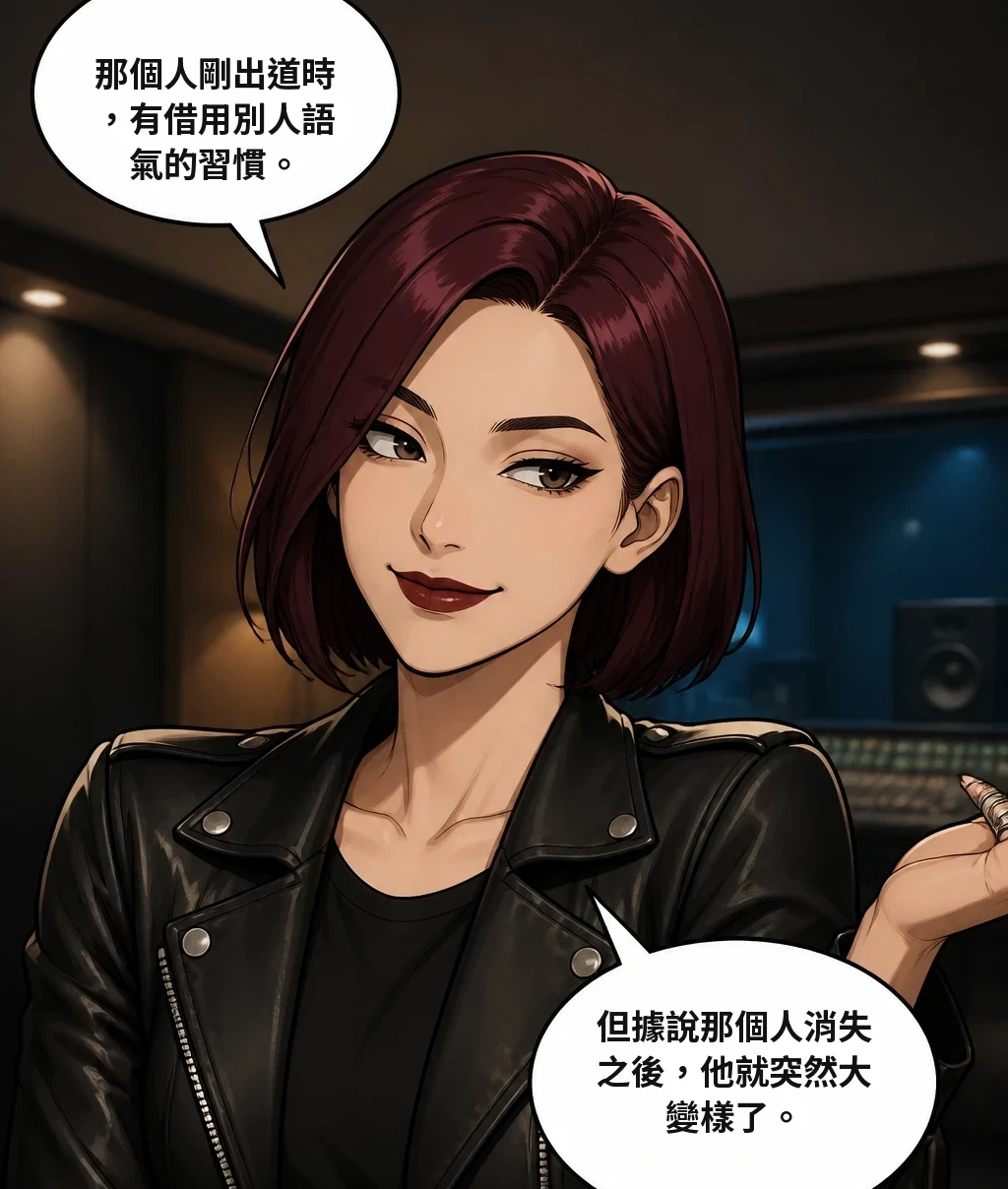 那個人剛出道時，有借用別人語氣的習慣。 但據說那個人消失之後，他就突然大變樣了。