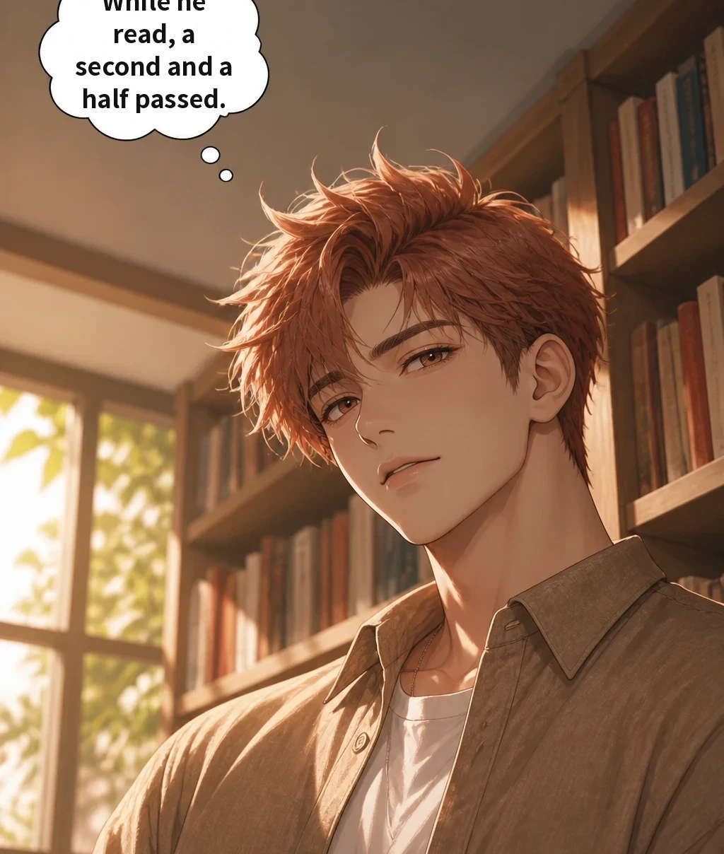 While he read, a second and a half passed.