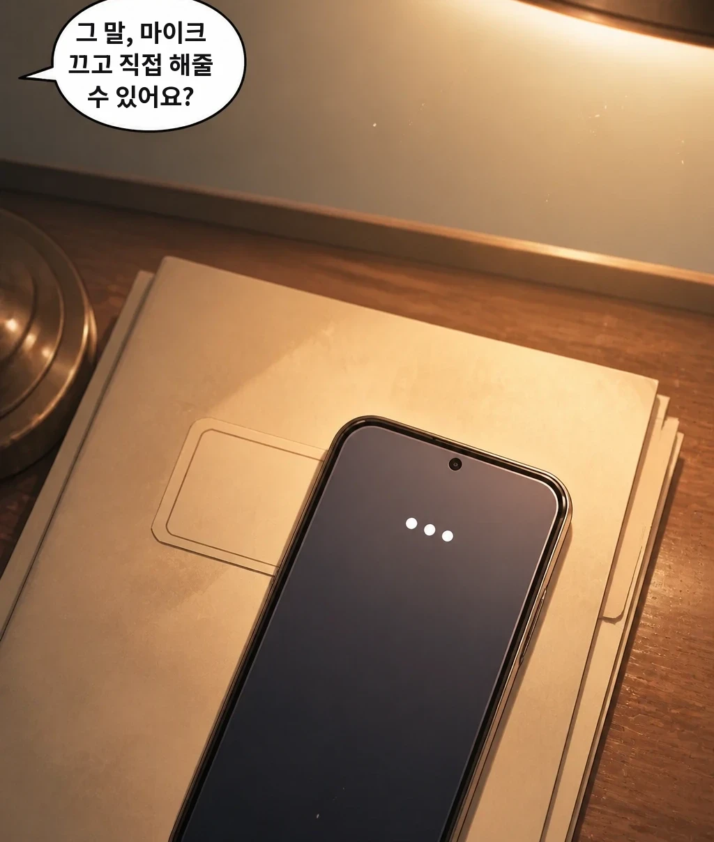 그 말, 마이크 끄고 직접 해줄 수 있어요?
