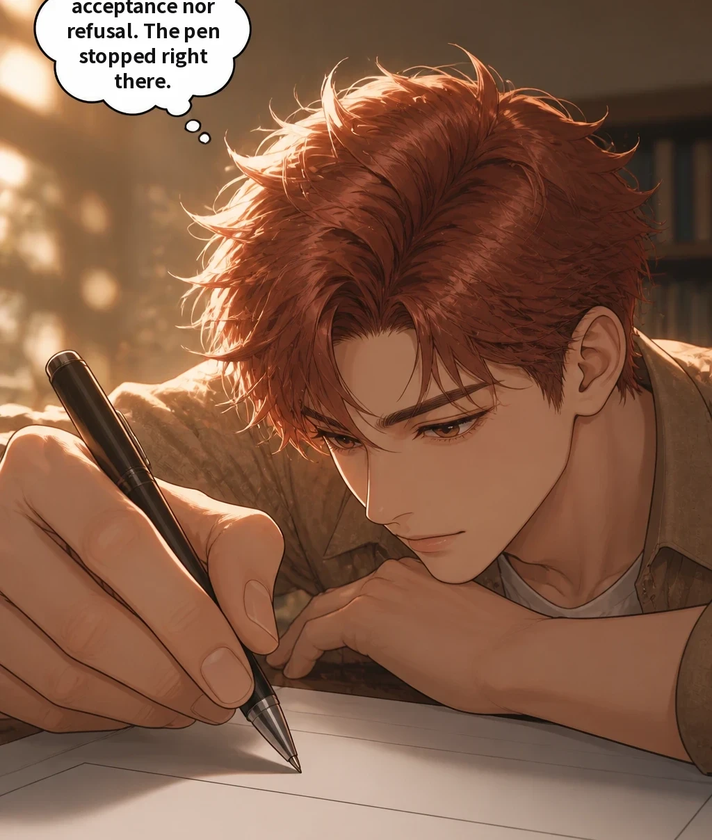 It was neither acceptance nor refusal. The pen stopped right there.