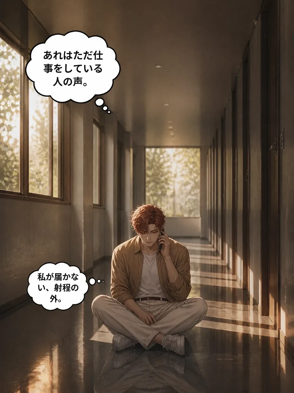 あれはただ仕事をしている人の声。 私が届かない、射程の外。