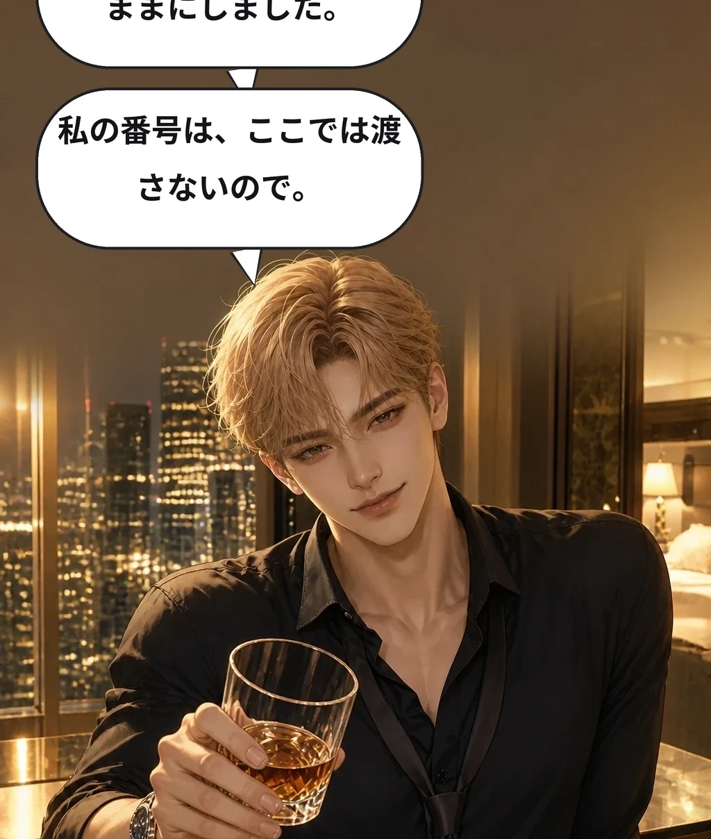 置いていった名刺、そのままにしました。 私の番号は、ここでは渡さないので。