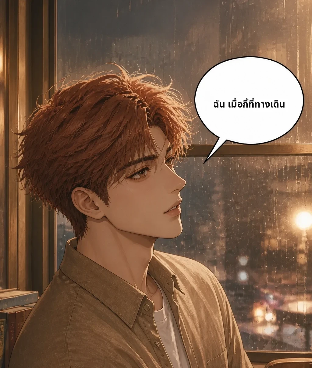 ฉัน เมื่อกี้ที่ทางเดิน