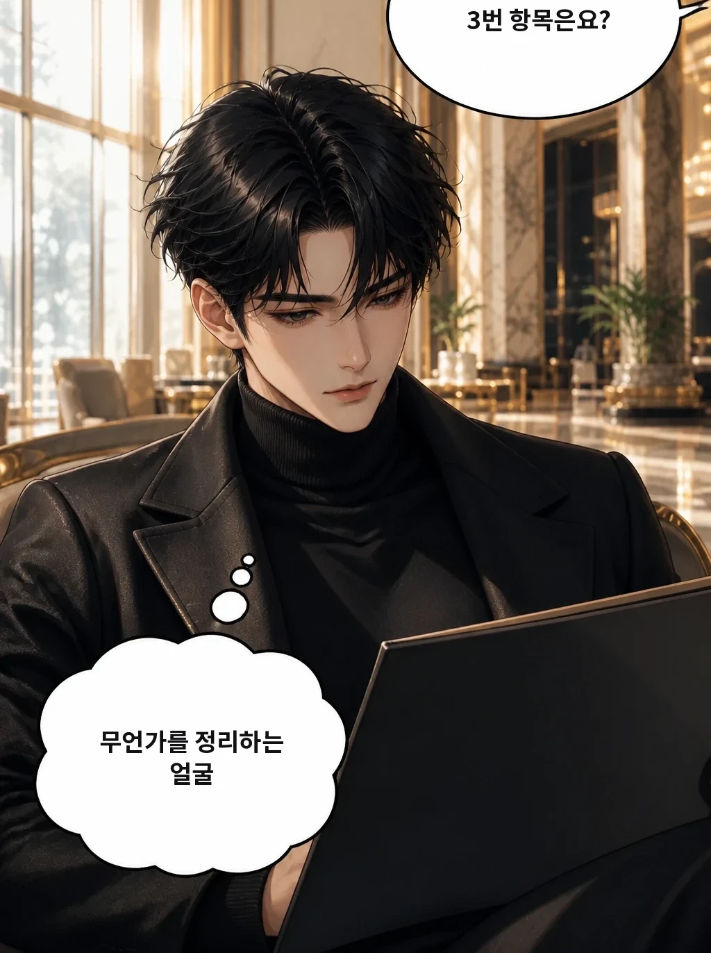 3번 항목은요? 무언가를 정리하는 얼굴