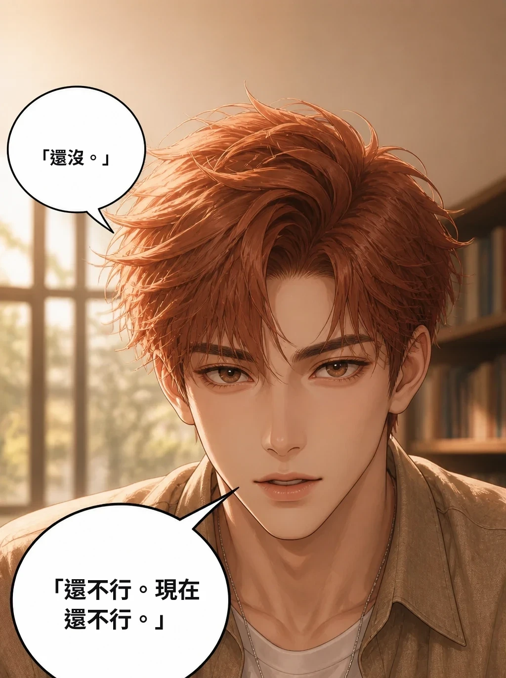 「還沒。」 「還不行。現在還不行。」