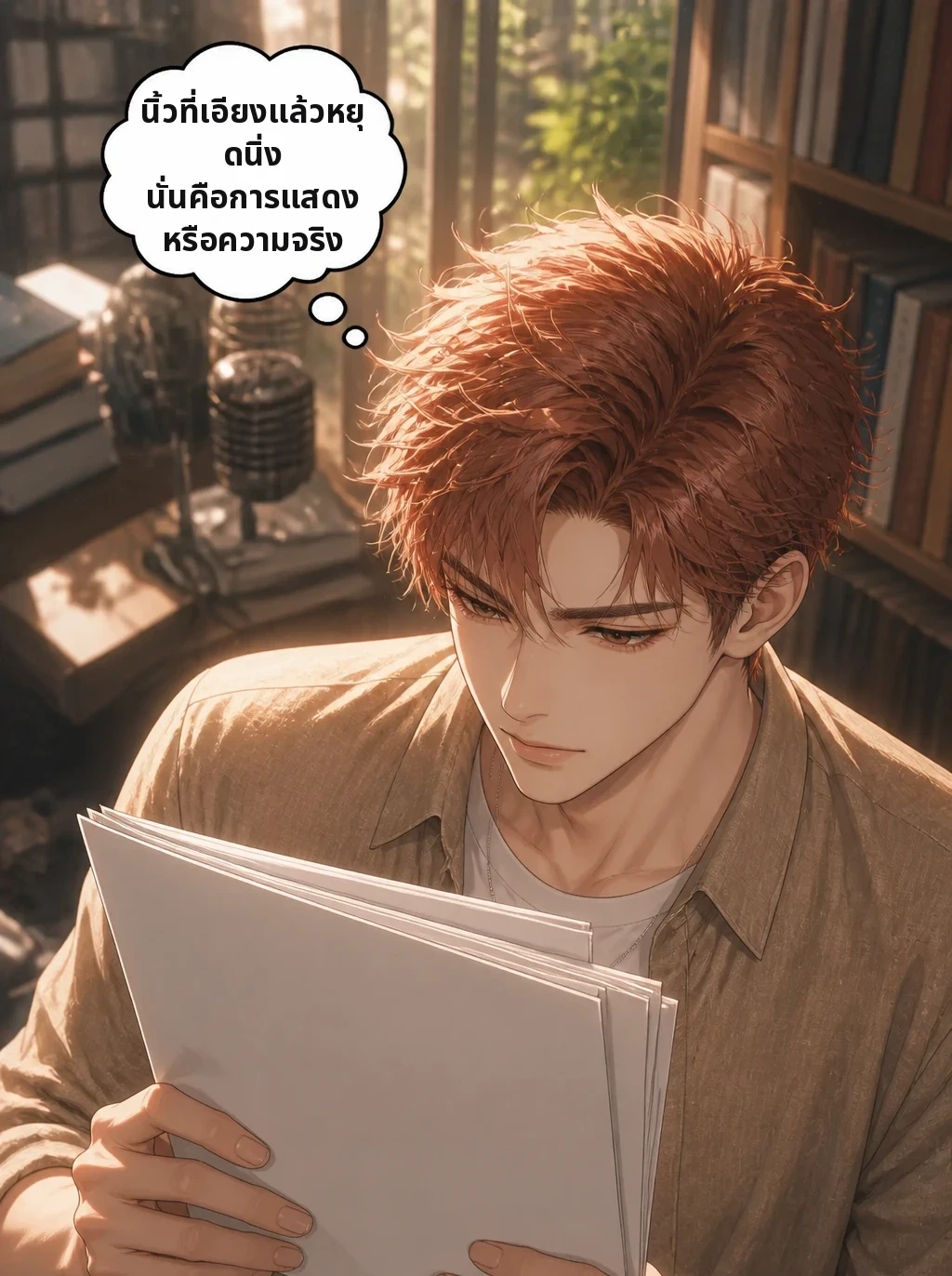 นิ้วที่เอียงแล้วหยุดนิ่ง นั่นคือการแสดง หรือความจริง