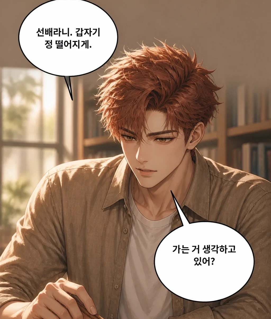 선배라니. 갑자기 정 떨어지게. 가는 거 생각하고 있어?