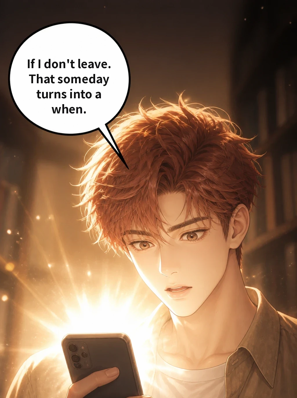 If I don't leave. That someday turns into a when.